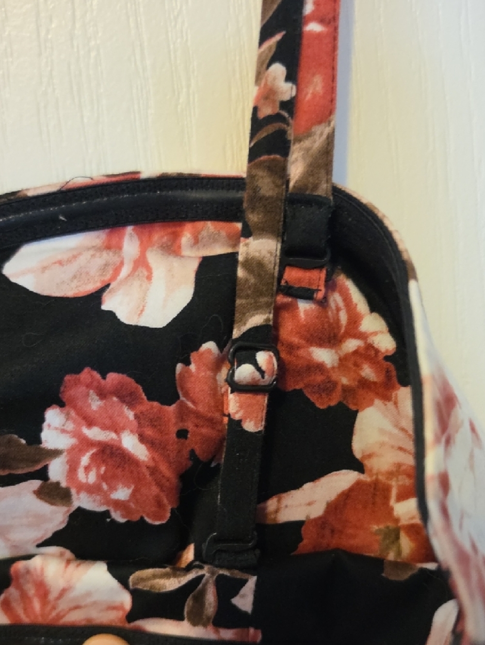 RW&CO. Black Floral Mini Dress with Pink & Brown Accents - Picture 7 of 7